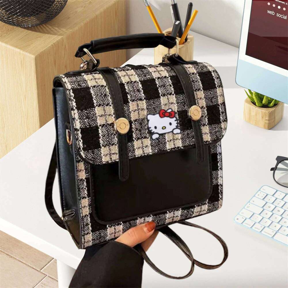 Women Lightweight Backpack Cute Plaid Small Daypack Bookbag for School Travel Outdoor - Stylish and Z260124