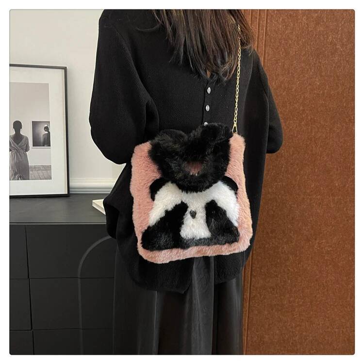 New Chengdu Panda Series For Women's Niche Trendy Plush Korean Edition High Quality Texture Crossbody Bag Gift