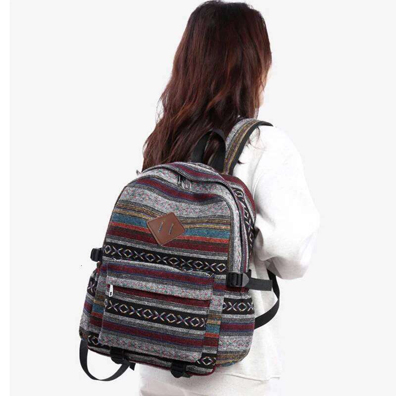 Vintage New Backpacks Patch Large Capacity Women's Ethnic Style Travel Embroidery Backpack Z260124