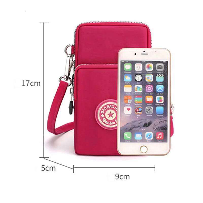 Sports Arm Bag, Women Mobile Phone Bag Running Messenger Purse Wallet, Women's Shoulder Cross Body Bags Multi Layer Zipper Pouch - view 5