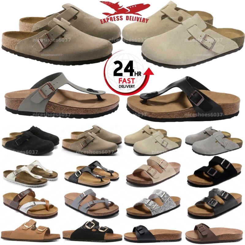 Designer Baotou cork soled slippers men women outdoor anti-velvet leather flip flops one foot non slip breathable beach sandals 35-46