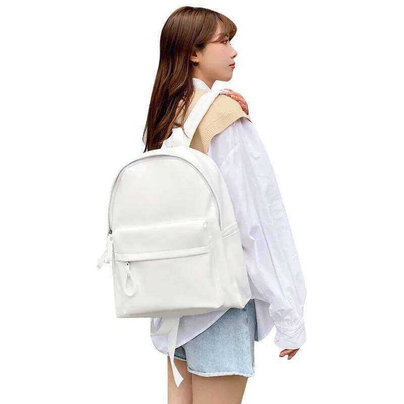 Fashion Woman Backpack Large Capacity Leather Laptop Bagpack High Quality Book Schoolbag for Teenage Girls Student Mochila Z260124