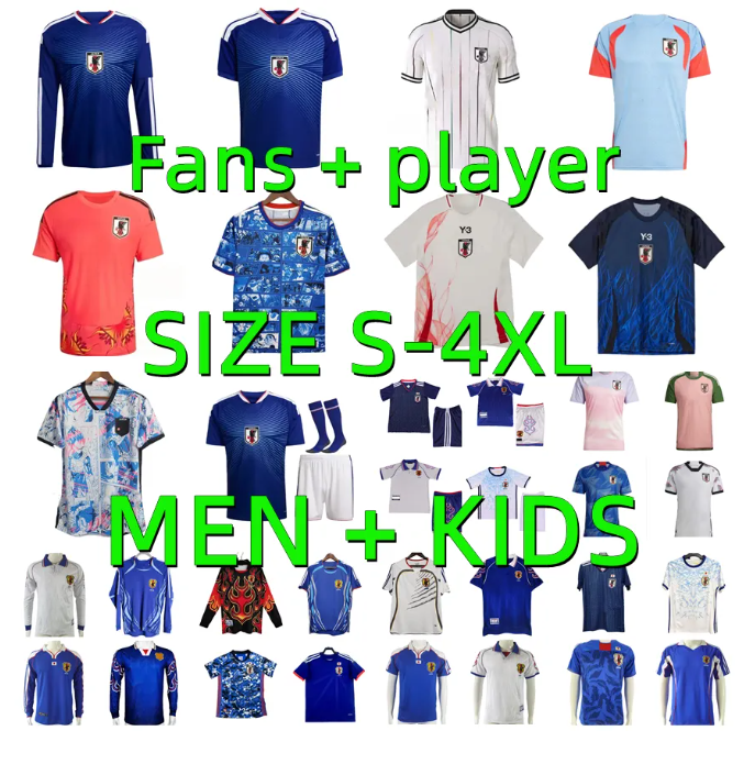 2026 2027 Japan Soccer JerseyS 20 21 22 24 25 26 27 K.NAKAMURA ISAGI ATOM TSUBASA MINAMINO ASANO DOAN KUBO ITO Cartoon Japanese Football Shirt Player version Men kids kit