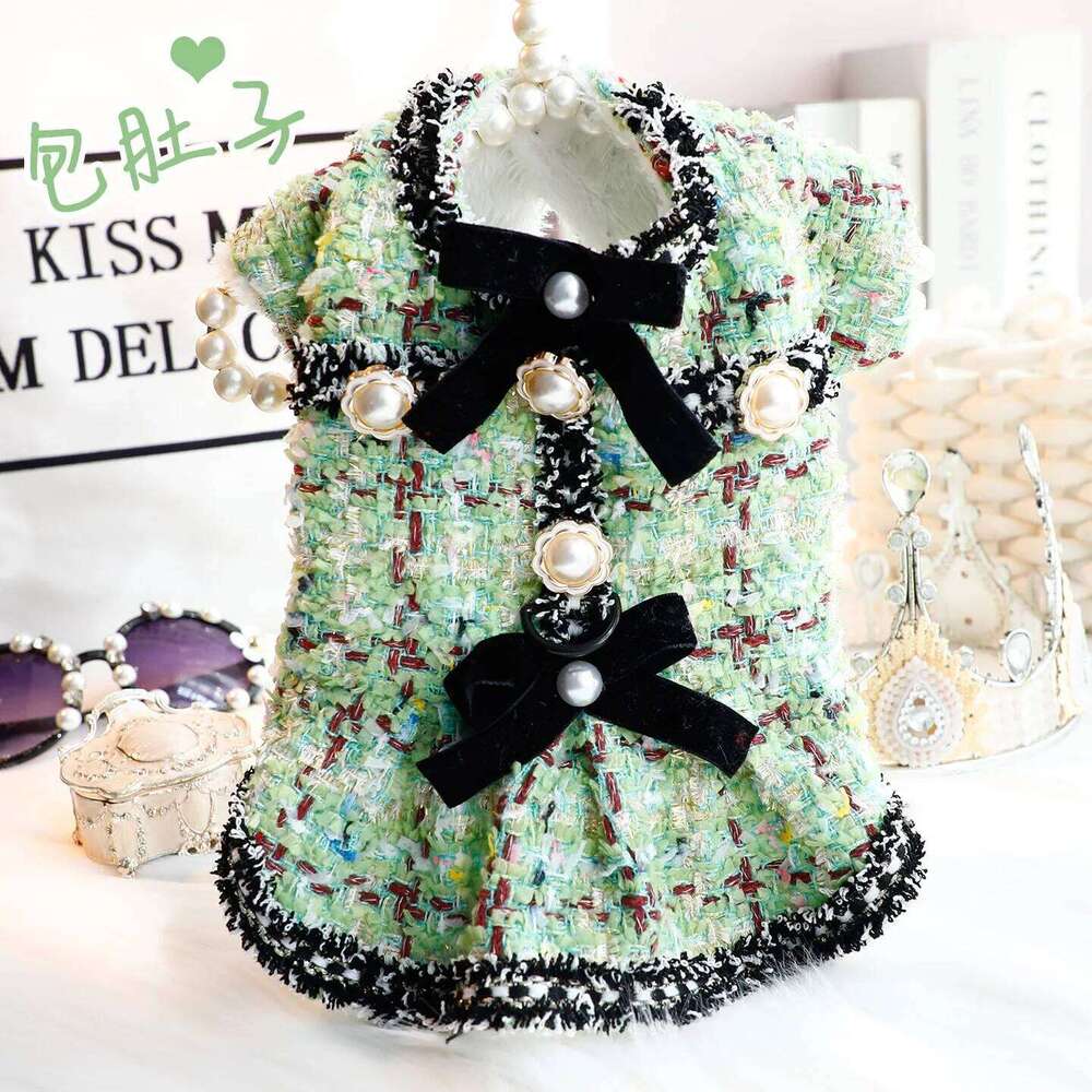 NEW Winter Cat Dress Luxury Princess Wedding Puppy Costume Pomeranian Poodle Schnauzer Doggie Apparel Dresses With Dog Bag - view 7