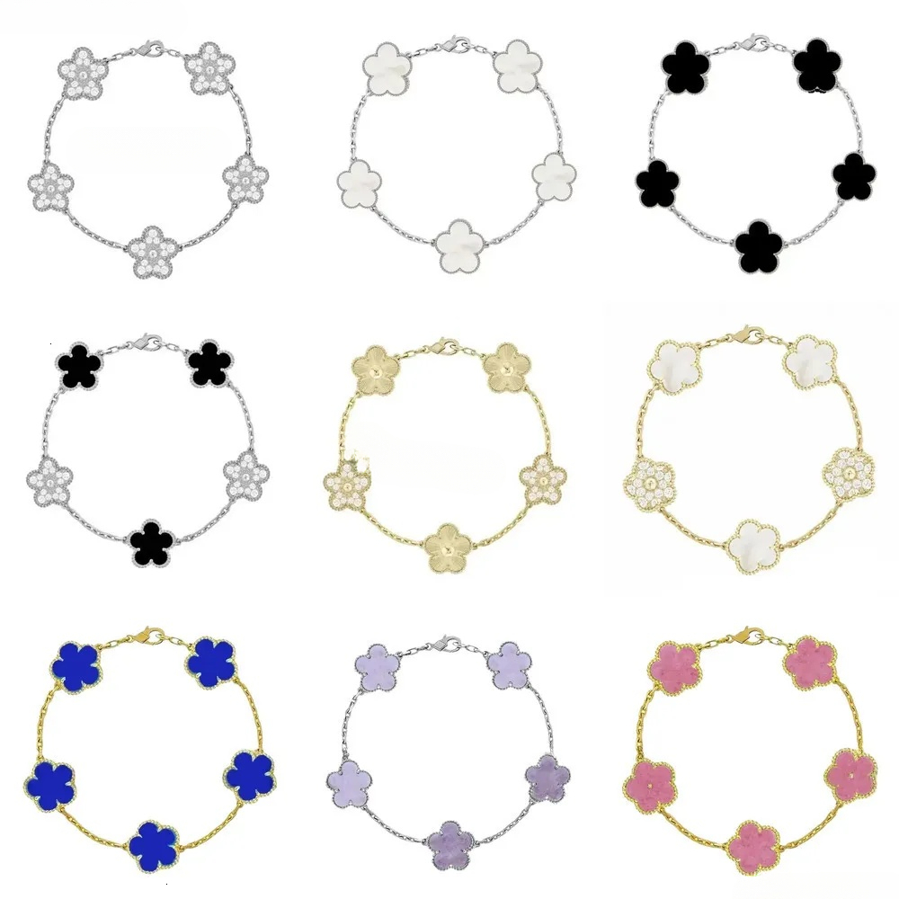 Vanly Four Leaf Clover snap jewelry wholesale bracelets Fashion Classic Bracelet High Quality Jewlery Wedding Gift Party Cleef 3E7