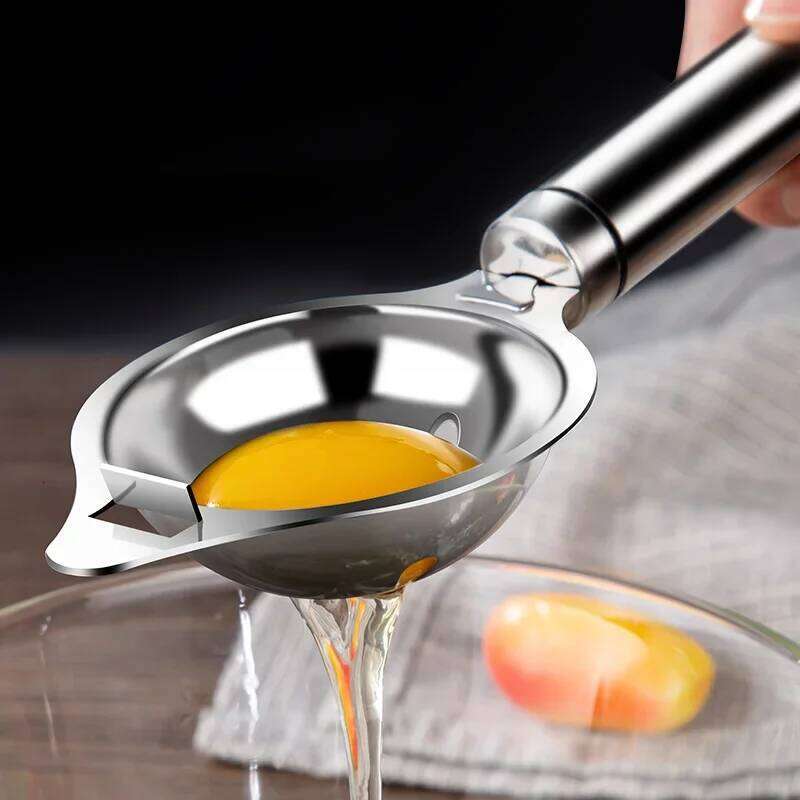 Kitchen Accessory Egg White Separator Stainless Steel Yolk Filter Funnel Spoon Tool for Home Baking, Essential Kitchenware Dining Room Living Room Gad