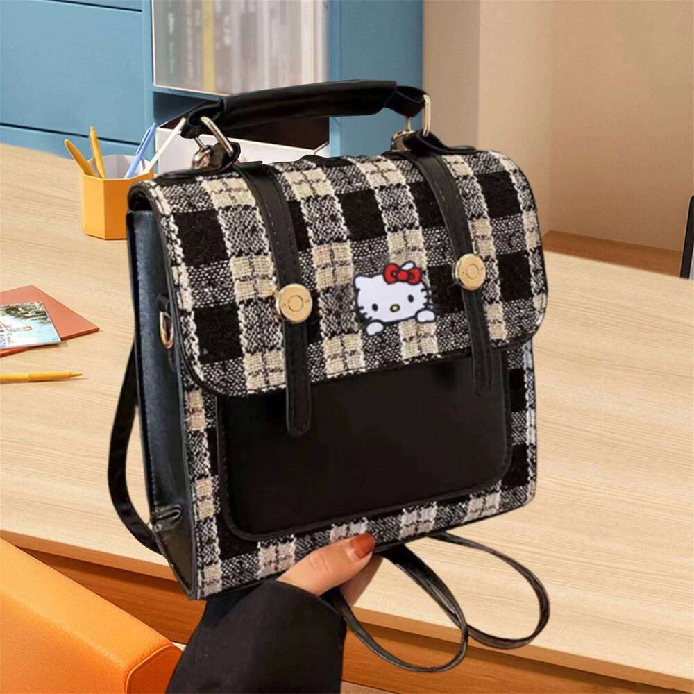 Women Lightweight Backpack Cute Plaid Small Daypack Bookbag for School Travel Outdoor - Stylish and Z260124