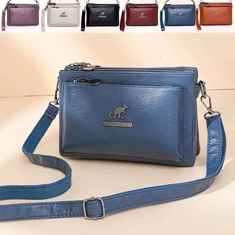 Large Capacity Soft Single Crossbody Bag Flower, Shoulder Strap Direction, Random Zipper Pull Direction