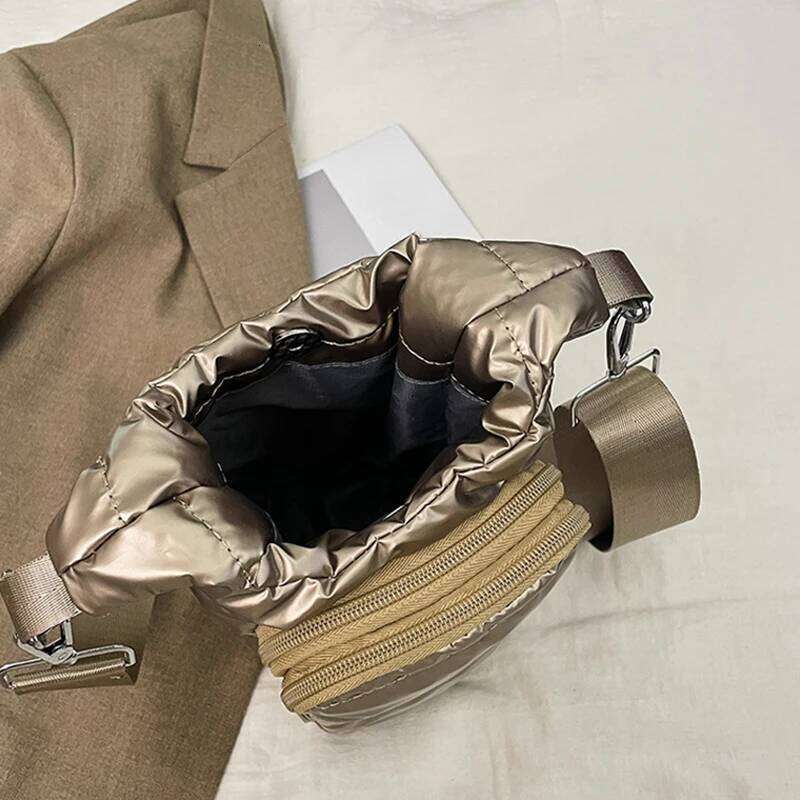 Shoulder Strap Carrier Nylon Front Pocket Holder Down Portable Water Bottle Sling Bag Case Travel Z260124