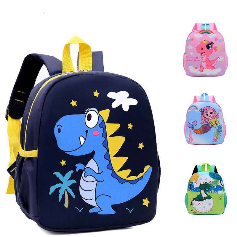 Cute Cartoon Dinosaur Baby Backpacks Kindergarten Schoolbag Children Boys Girls School Bags Adjustable Animals Kid Backpack Z260124