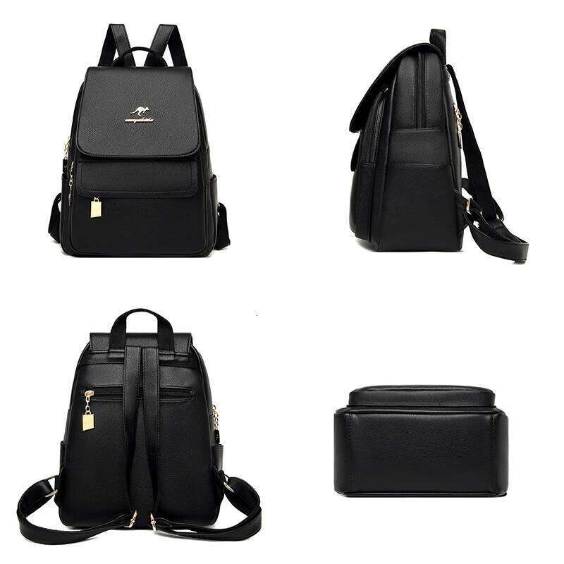 High Quality Leather Women's Large Capacity Travel Backpack Fashion School Bags Mochila Shoulder Bag For Women 2024 New Z260124