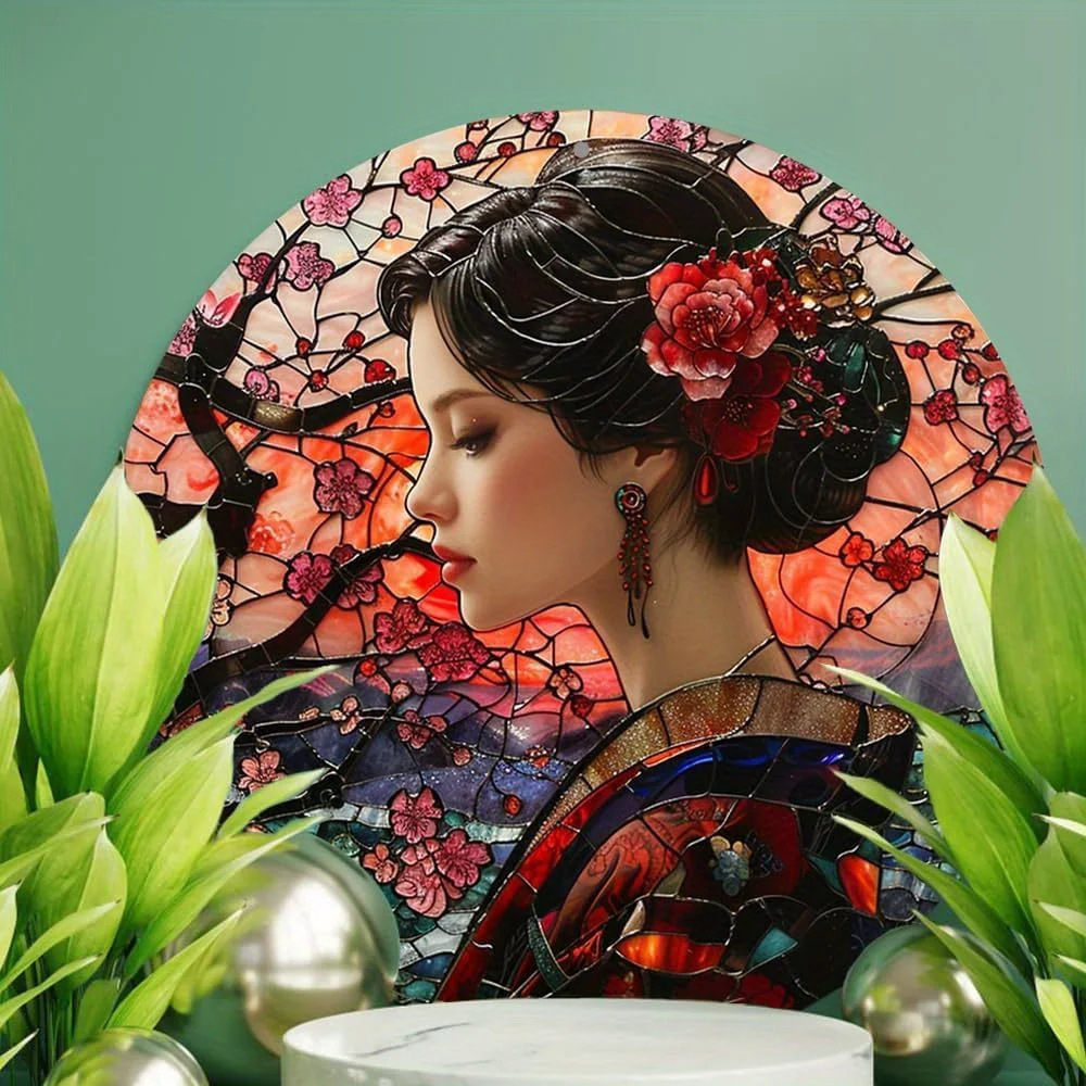 20x20cm Thickened Round Aluminum Sheet Decorative Hanging Ornament 240823