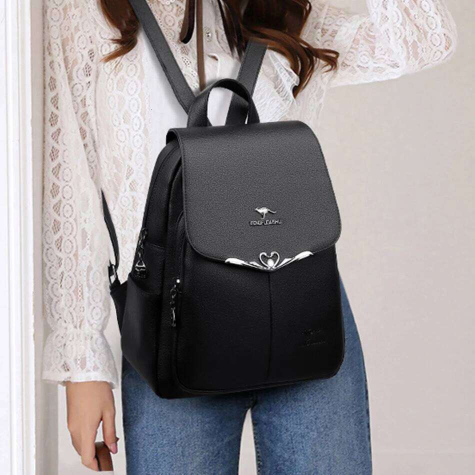 Luxury Fashion for Women School Bags Pu Leather Female Large Capacity Travel Bagpack Ladies Laptop Backpack Z260124