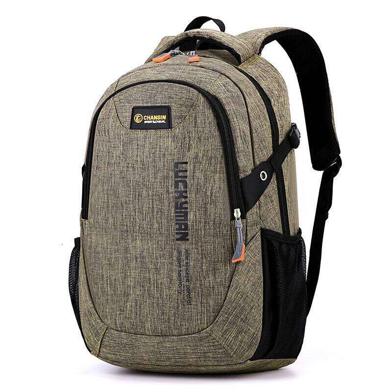 Lightweight neutral travel backpack with multiple compartments pockets, adjustable shoulder straps, suitable for school and Z260124