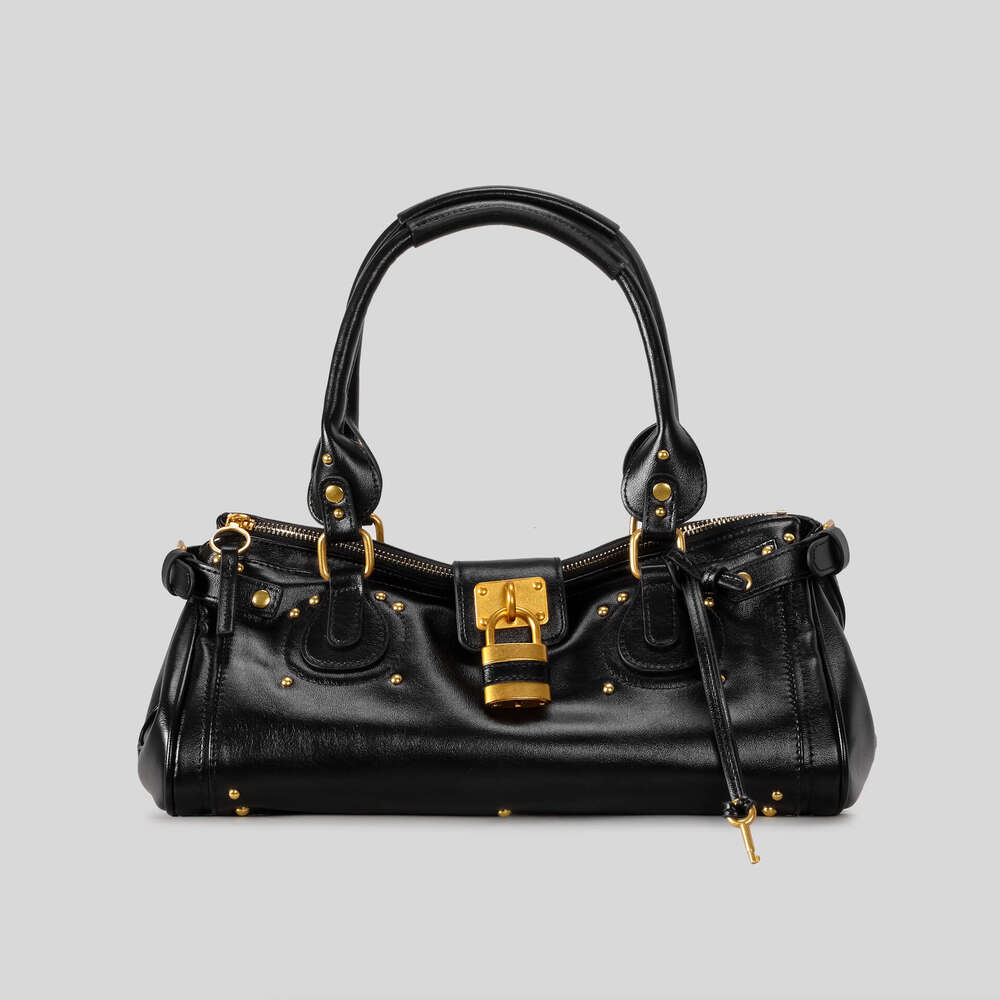 women paddington padlock shoulder bag design large tote bag classic black beige camel 2026 new K251121