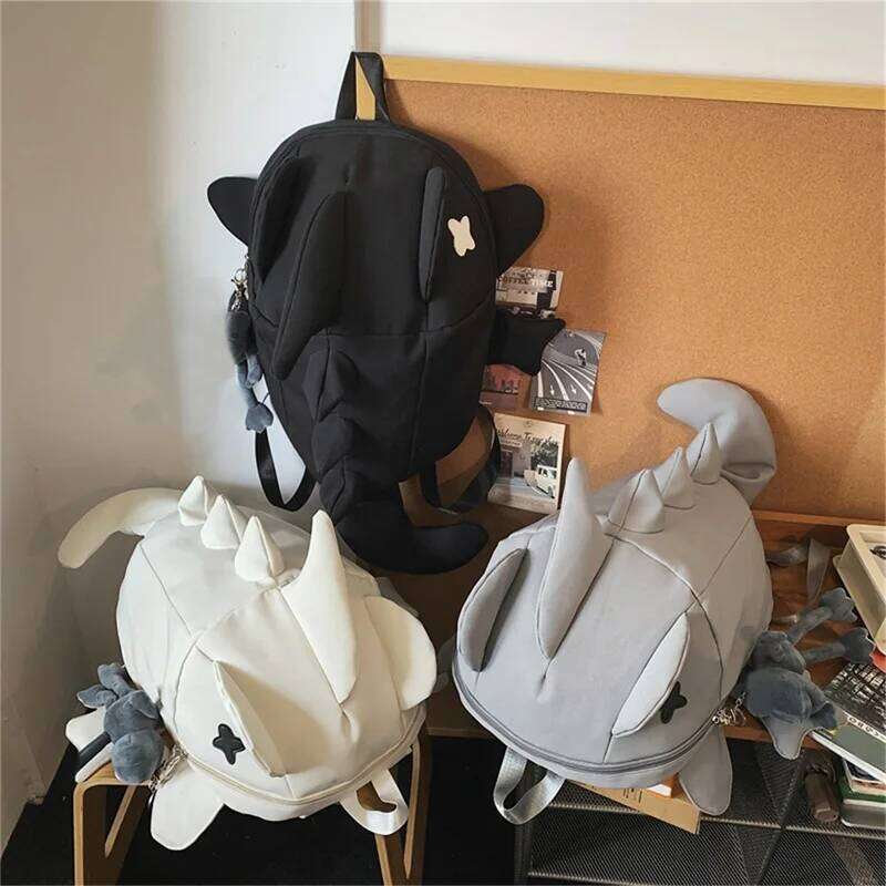 Men Women Backpack, Trendy Shark Shaped Large Capacity School Backpack Daily Bag for Casual StreetPendant Not Included Z260124