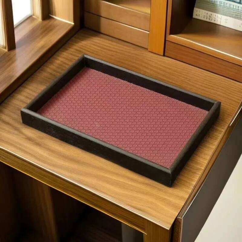 Wood Grain Color Tray Light Luxury Bathroom Toilet Sink Cosmetics Jewelry Aromatherapy Storage Box