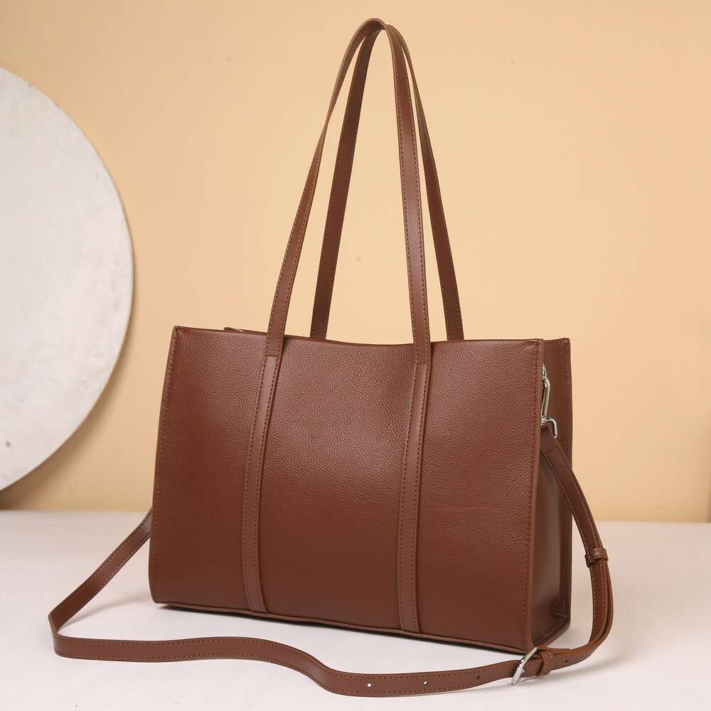 Famous Brand Luxury Shoulder Bags Genuine Leather Large Capacity Tote For Women Trendy New First Layer Cowhide Bag SENYY