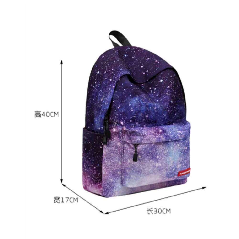 Fashion Women's Canvas Universe Starry Sky DIY Girls Student School Bags Large Capacity Female Backpack 2024 Z260124