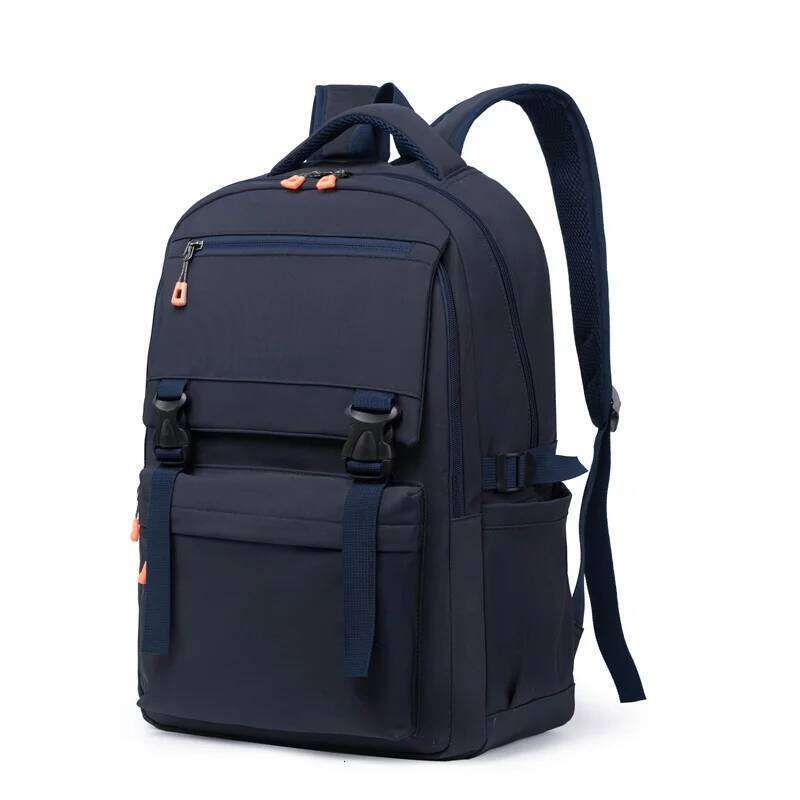 Large capacity black backpack with adjustable shoulder straps multiple pockets, perfect for hiking and outdoor activities - Z260124