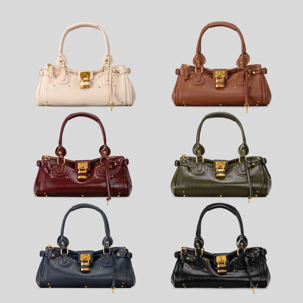 women paddington padlock shoulder bag design large tote bag classic black beige camel 2026 new K251121