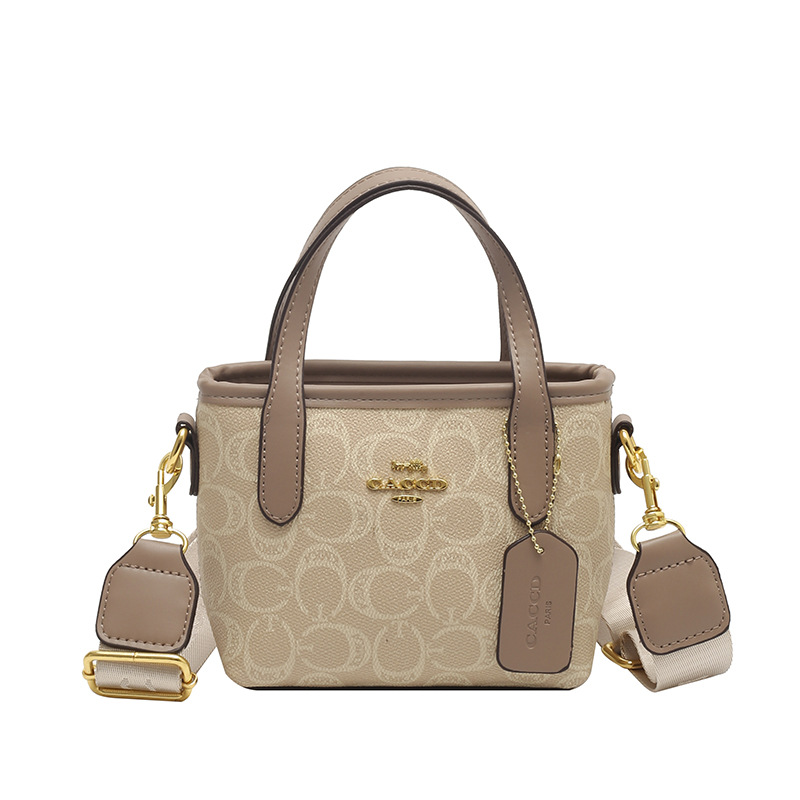 High Sense Of Fashion Small Square Bag Women New Vintage Print Carry Basket Bag Shoulder Bag Diagonal Cross Bag