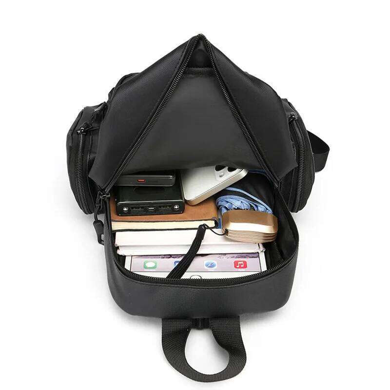 Men Chest Bag Travel Multi Pocket Backpack Outdoor Climbing Cycling Handbag Small Sport Pouch College Weekend Schoolbag Z260124