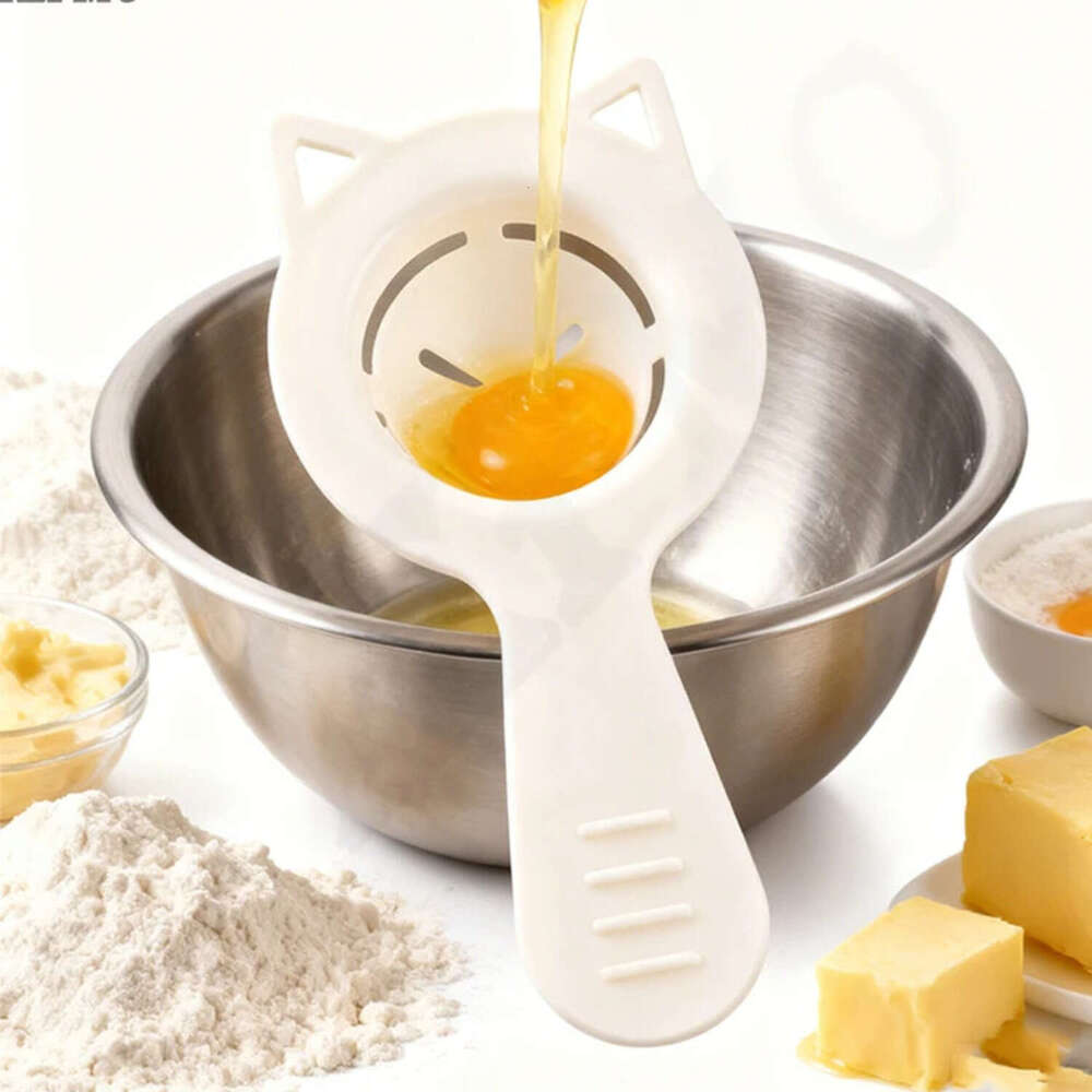 2 in 1 Cute Cartoon Cat Egg Separator Measuring Cup Easy Yolk & White Filter for Baking and Cooking, Perfect Kitchen Gadget