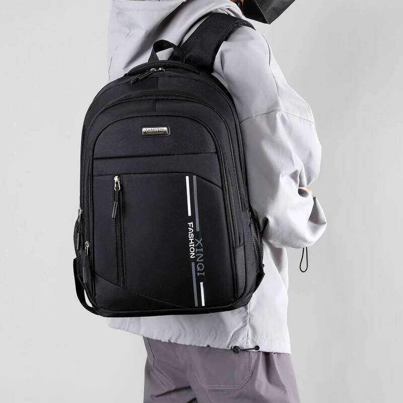 Men's large capacity travel backpack multiple zipper pockets, padded shoulder straps | business and holiday laptop bag Z260124