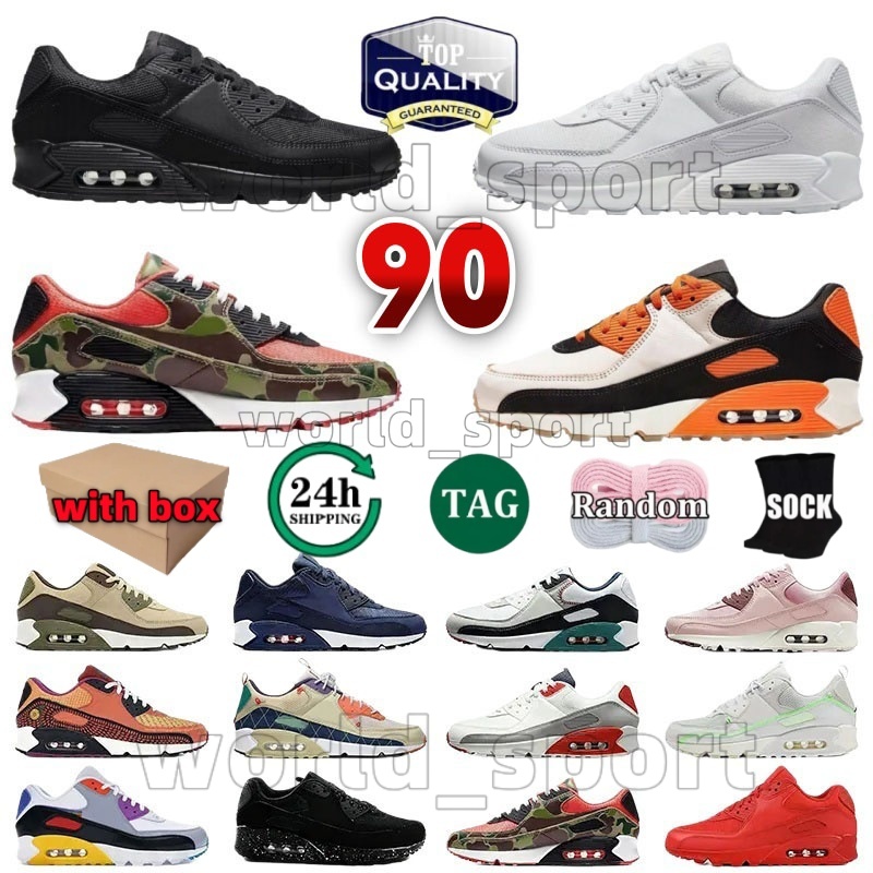 90 Men Running Shoes 90s Mens Trainers UNC Triple Black White Leather Red Wolf Grey Caramel Platform Loafers Outdoor Sports Sneakers Jogging Chaussures EUR 36-47