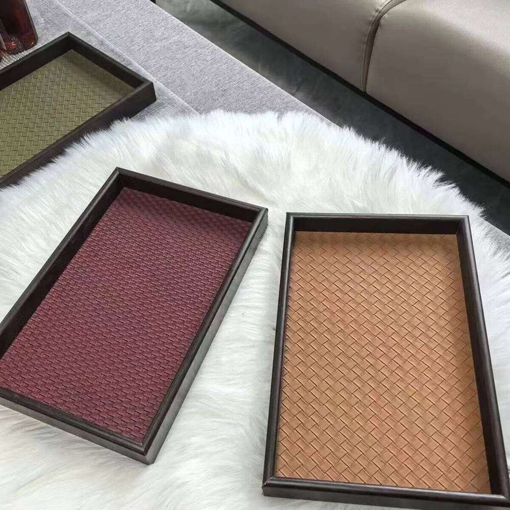 Affordable Luxury Storage Accessories Jewelry Entryway Storage Trays Tea Trays High End Wooden And Leather Aroma Diffusers And French Style Decorative