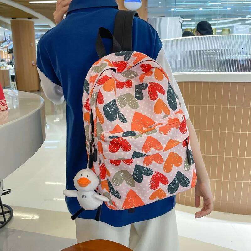 Women's Backpack Large Capacity Backpacks Fashion Graffiti Printing Casual College Student School Bags for Girl Teenage Mochila Z260124