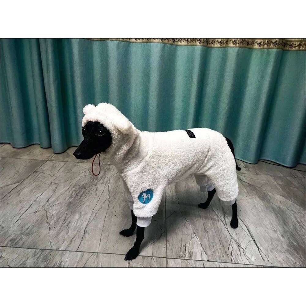 Famous brand Warm Fleece White Sweatshirt Airless Terrier Soft legged High Neck Windproof Winter Coat for Italy Little Greyhound pupakaIK