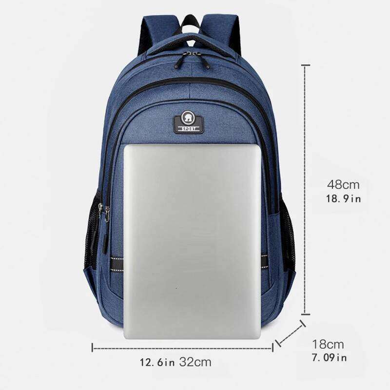 Large-capacity leisure backpack with multiple pockets - adjustable shoulder strap, zipper closure, polyester lining, suitable fo Z260124