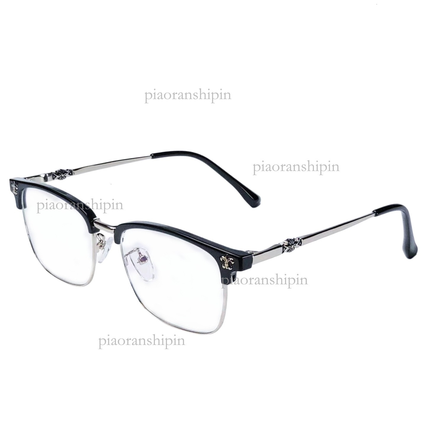 2026 Designer Men's Half Frame Cool Glasses Luxury Brand Retro Eyeframe Art Fashion Blue Light Barrier Glasses Multi Functional Trendy Accessorie - view 5