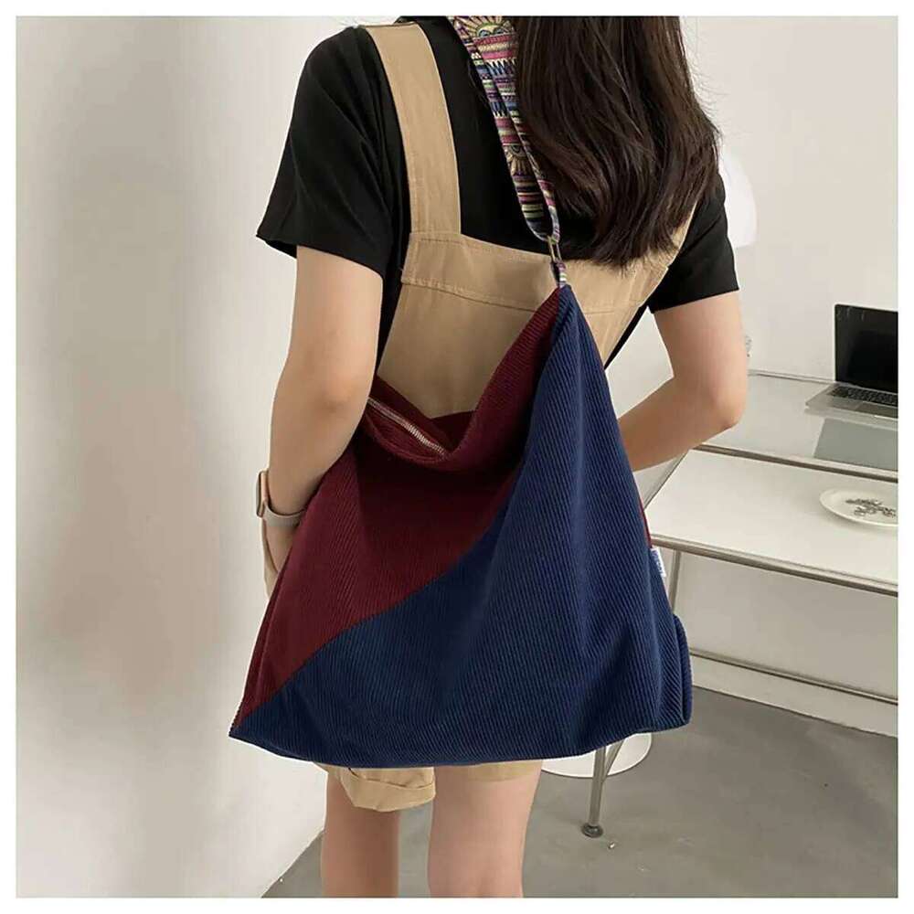 Tote Large Crossbody Stylish for Women Corduroy shoulder Bag Casual Handbag Z260124