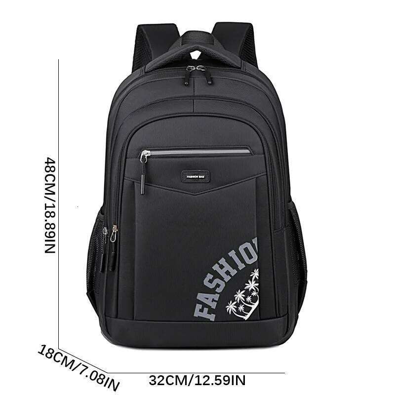 Large Capacity Backpack, Men's Women's Student Computer BagMulti Pocket Waterproof And Wear-resistant Commuting Backpack Z260124