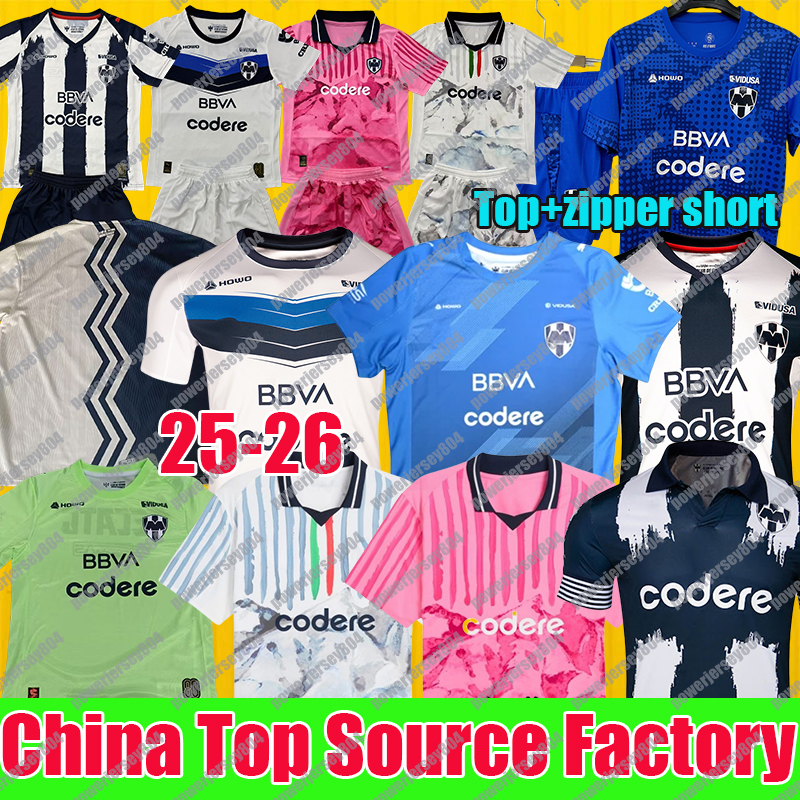 Monterrey jersey 25 26 SERGIO RAMOS#93 2025 2026 football shirts men kids kit tops tee shirts 3XL 4XL pink long sleeve monterrey rayados sergio ramos monterrey jersey