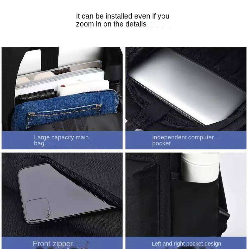 Trendy Men's Minimalist Versatile Large Capacity Student Computer Travel Bag Washable Backpack Z260124