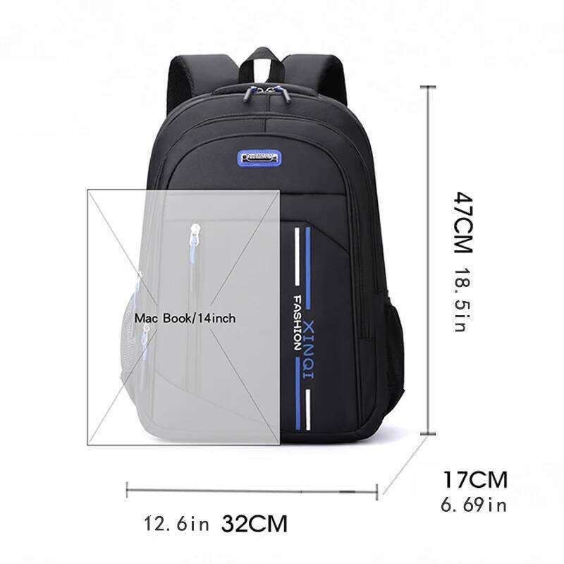 Men's large capacity travel backpack multiple zipper pockets, padded shoulder straps | business and holiday laptop bag Z260124