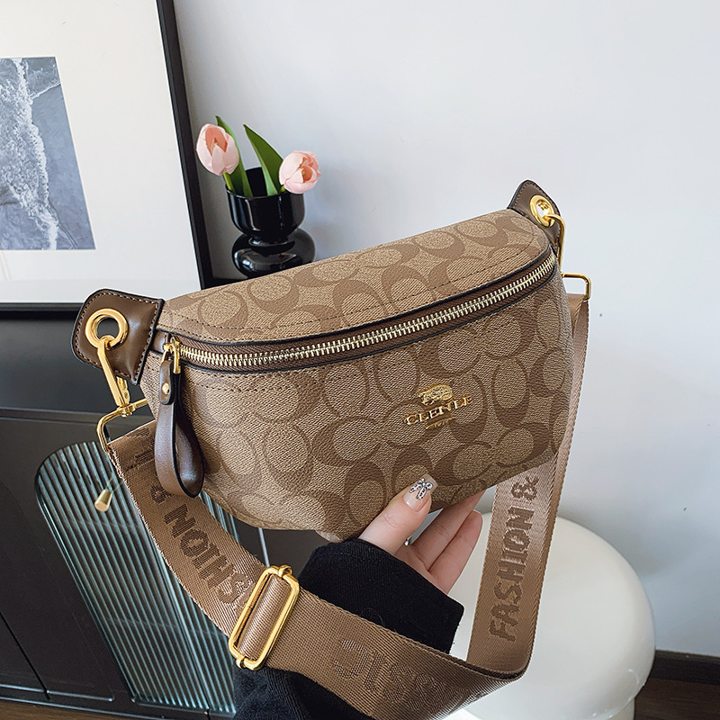 Women's new women's breast bag waist bag temperament senior sense fashion print shoulder sling bag