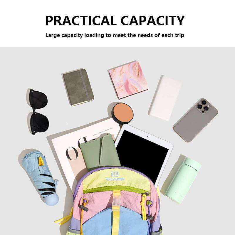 Fashionable Contrasting Backpack, Dopamine Color Series, Suitable for Travel Sports Backpacks, Hiking Backpacks Z260124