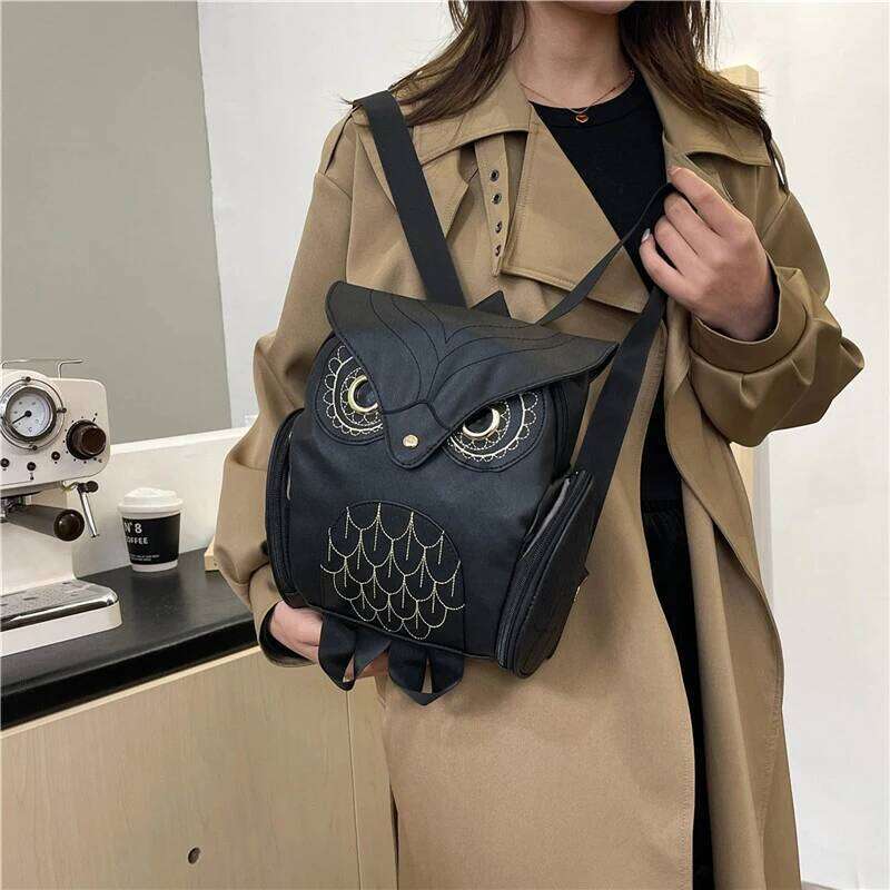 Owl Shape Embossed Shoulder Bags Satchel Travel Bag Fashion Womens' PU Backpack Casual Z260124