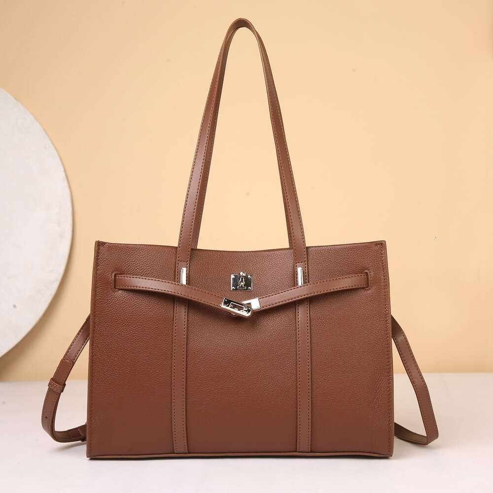 Famous Brand Luxury Shoulder Bags Genuine Leather Large Capacity Tote For Women Trendy New First Layer Cowhide Bag SENYY