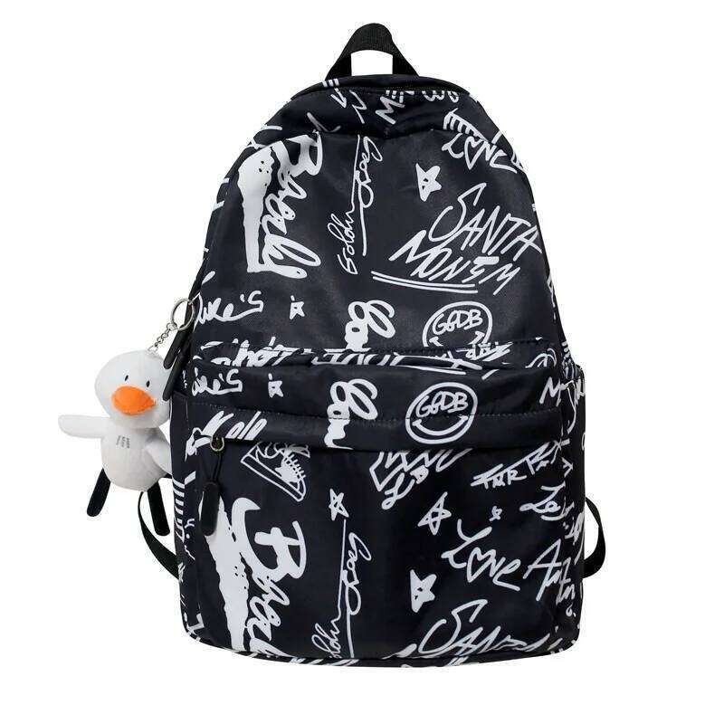 Women's Backpack Large Capacity Backpacks Fashion Graffiti Printing Casual College Student School Bags for Girl Teenage Mochila Z260124