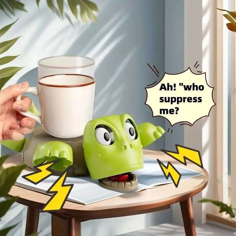 3D Printed Panicked Turtle Coaster Home Office Decorative Coffee Tea Cup Mat Insulation Pad Mug Holder with Funny Expression