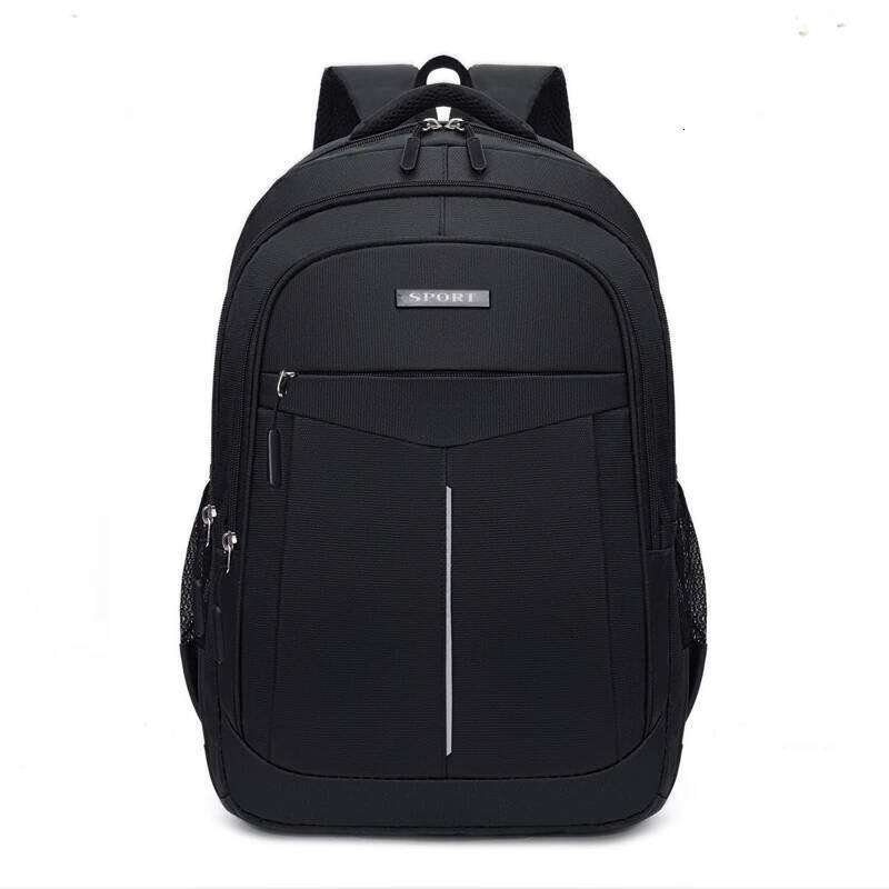 Men's Backpack - large capacity black laptop bag, adjustable strap and multiple compartments, leisure travel bag Z260124
