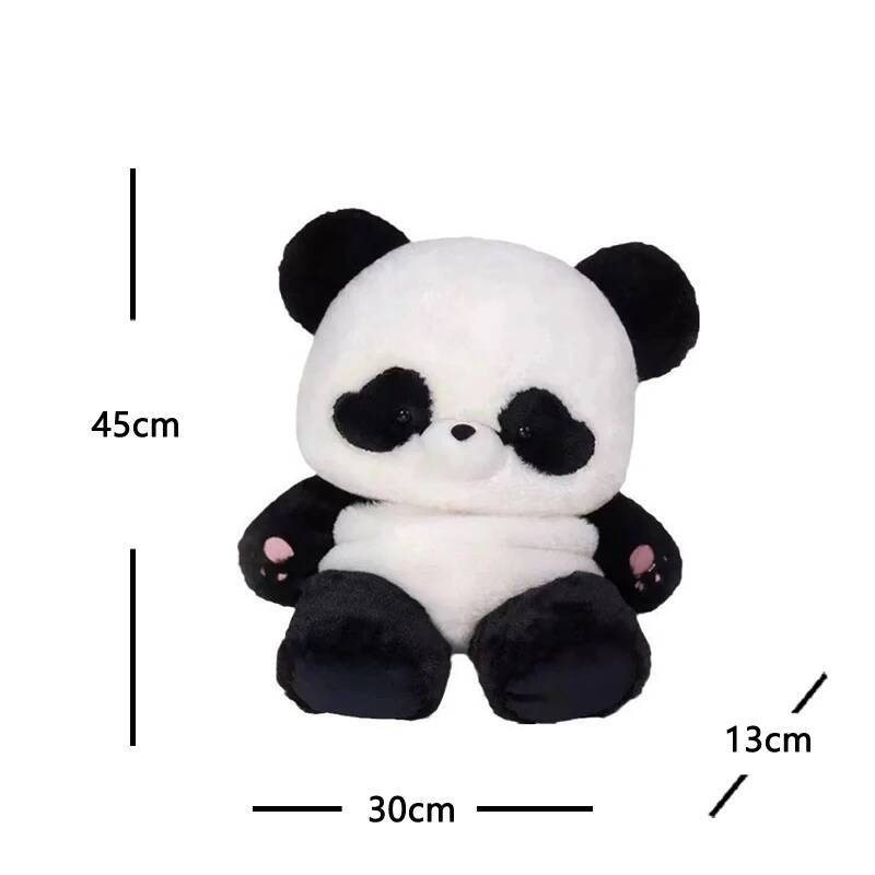 Panda Cartoon Soft Cute Plush School Backpack Ins Girl Doll Bag