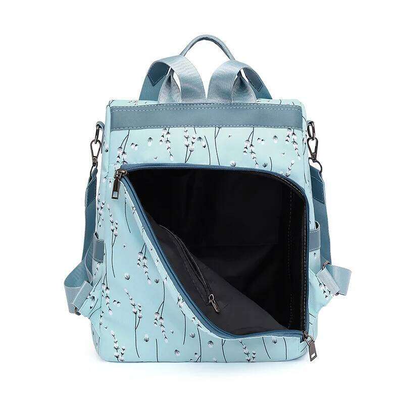 Fashion Printing Floral Backpack For Women Large Capacity School Bag Teenager Waterproof Oxford Rucksack Hairball Travel Pack Z260124