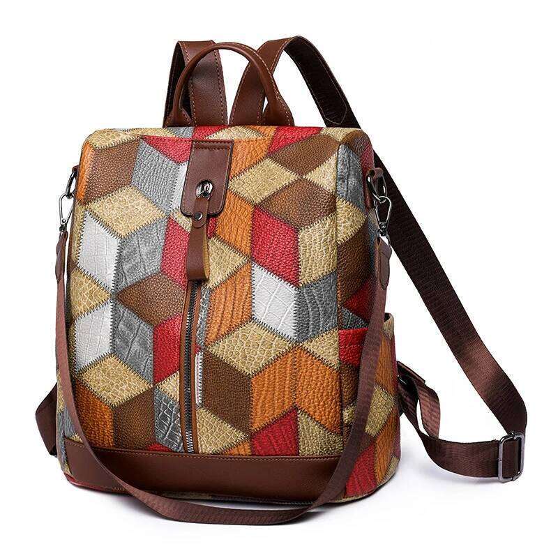 Anti-theft Waterproof PU Leather Women Backpack Female Travel Bag Casual Schoolbag For Teenage Girls Multi-pocket Bookbag Z260124